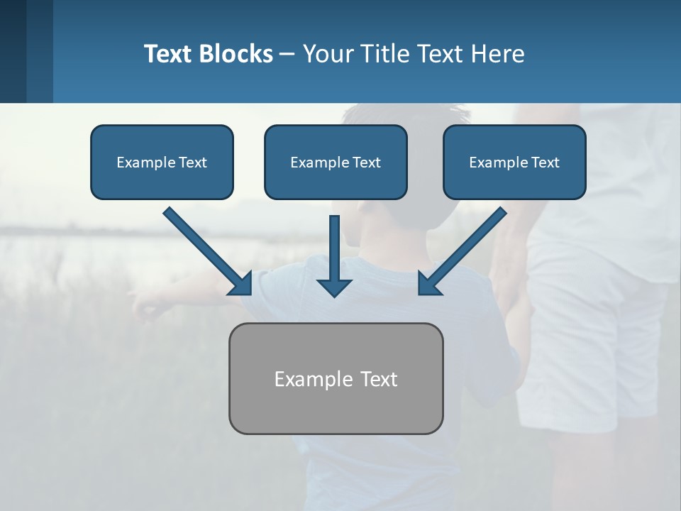 A Young Boy Holding The Hand Of An Adult PowerPoint Template