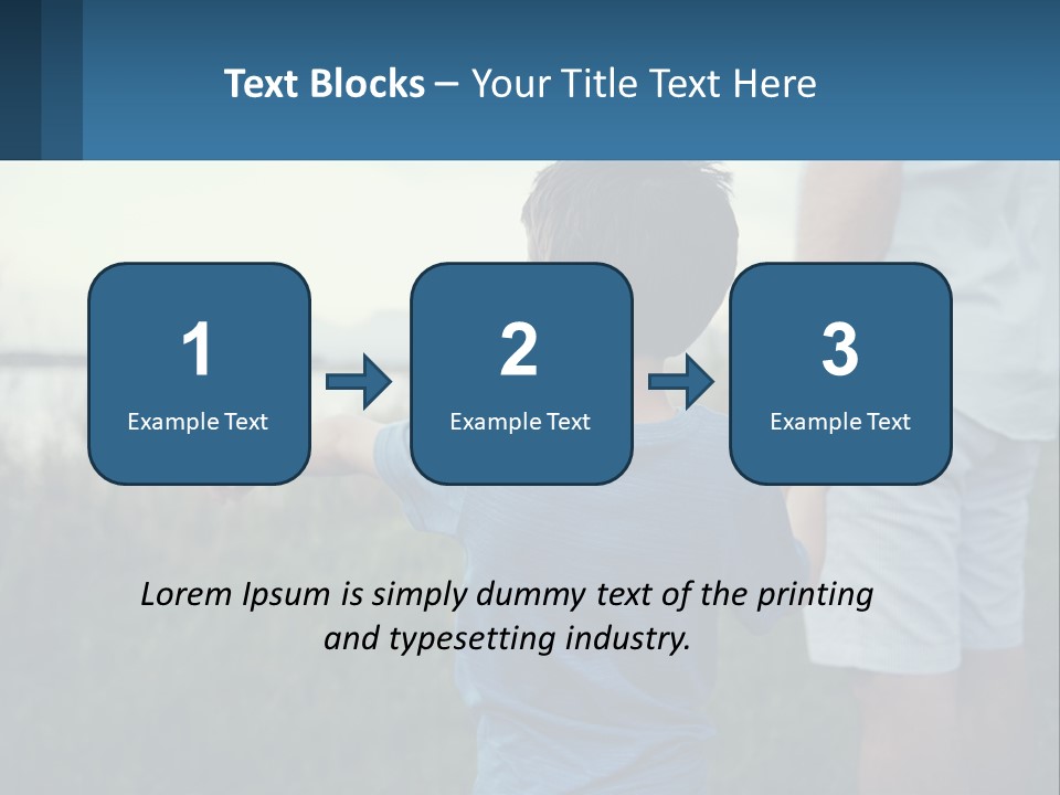 A Young Boy Holding The Hand Of An Adult PowerPoint Template