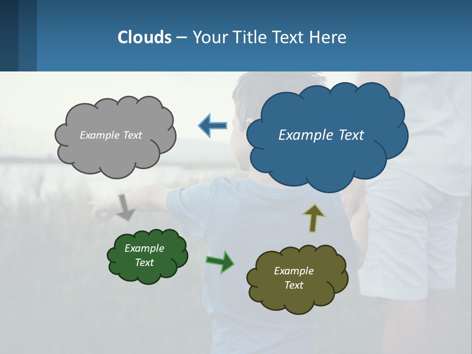 A Young Boy Holding The Hand Of An Adult PowerPoint Template