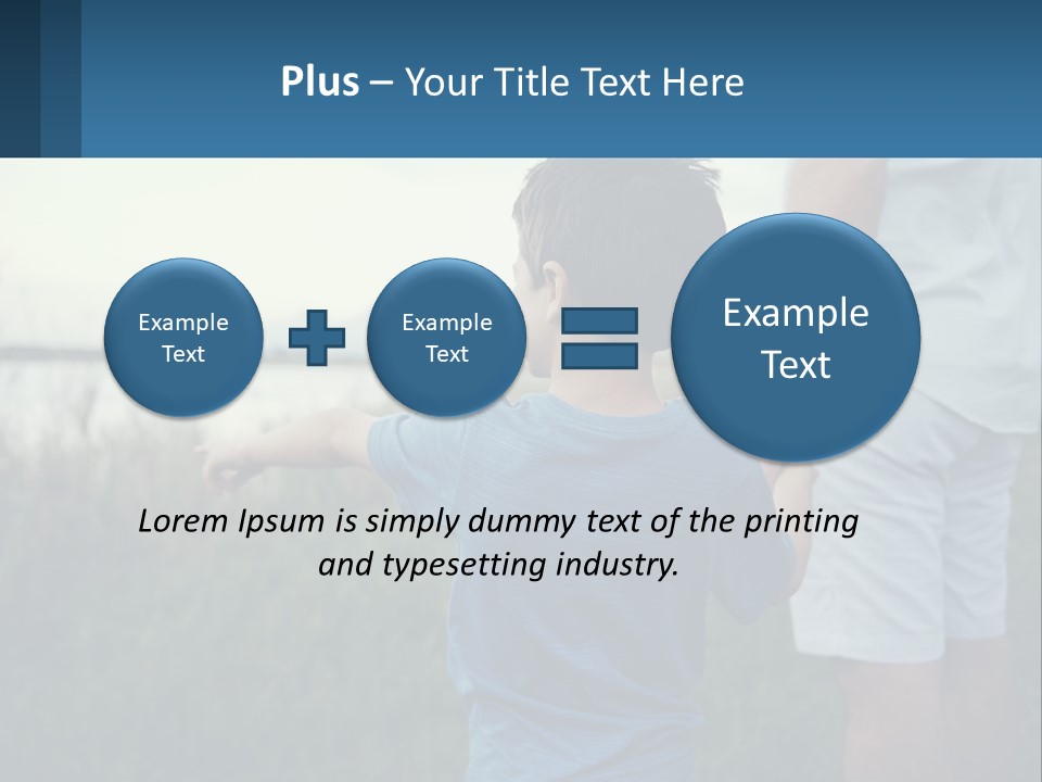 A Young Boy Holding The Hand Of An Adult PowerPoint Template