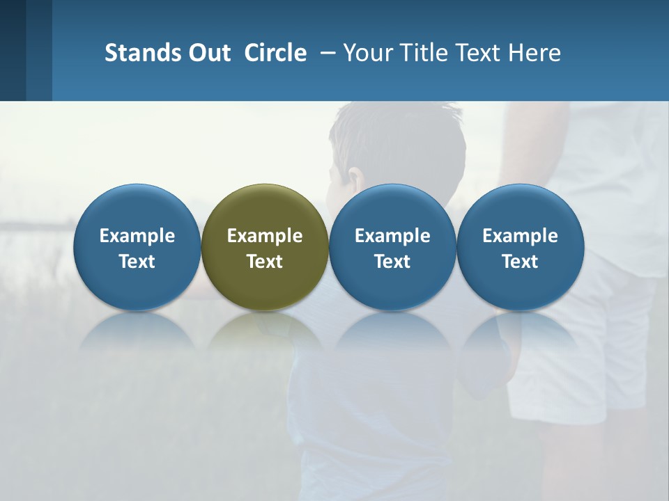 A Young Boy Holding The Hand Of An Adult PowerPoint Template