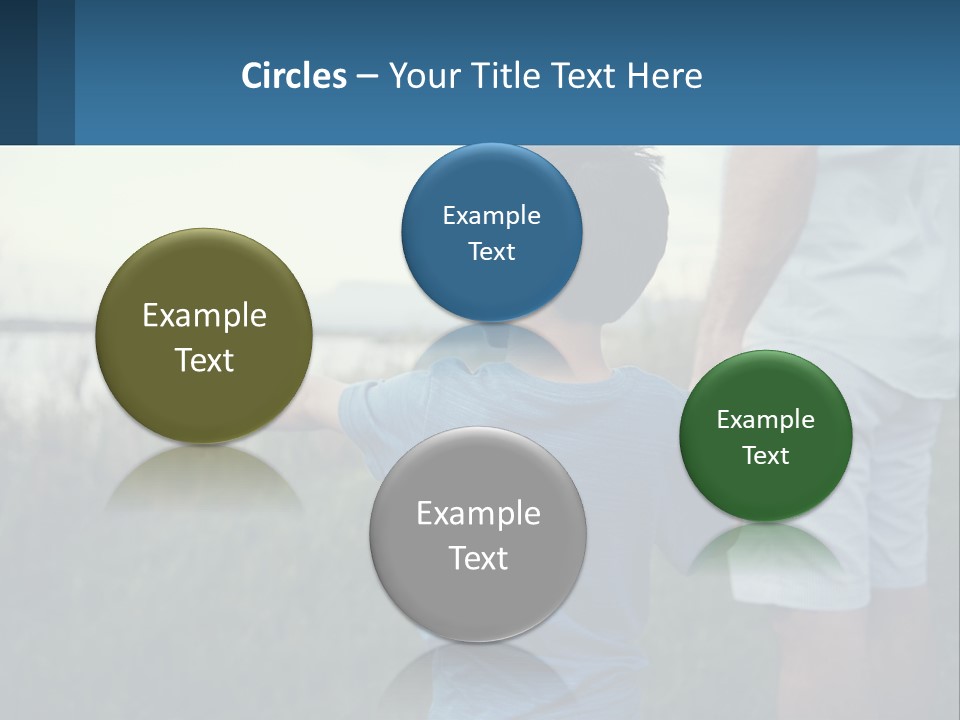 A Young Boy Holding The Hand Of An Adult PowerPoint Template