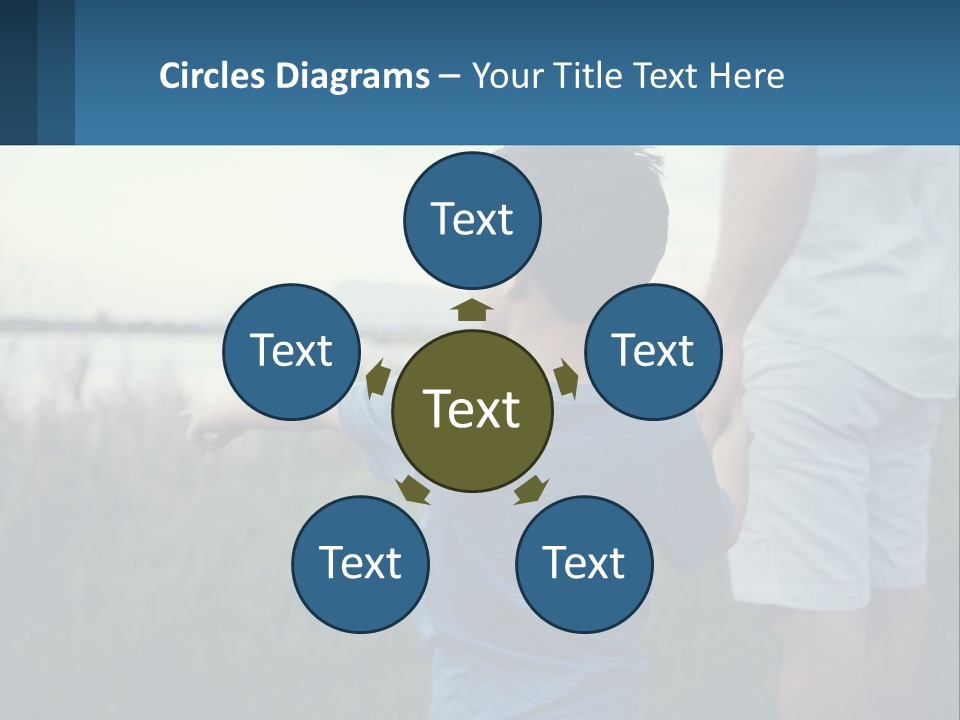 A Young Boy Holding The Hand Of An Adult PowerPoint Template