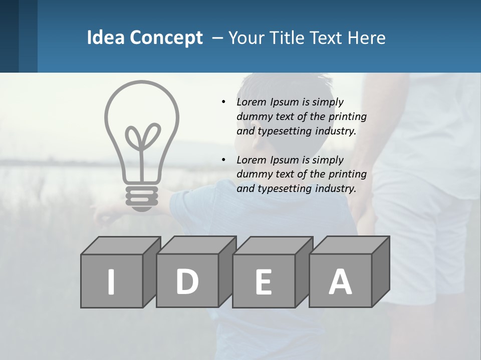 A Young Boy Holding The Hand Of An Adult PowerPoint Template