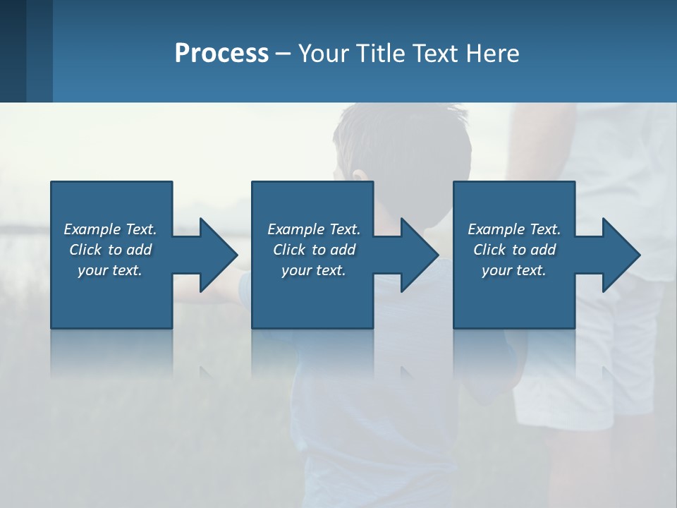 A Young Boy Holding The Hand Of An Adult PowerPoint Template
