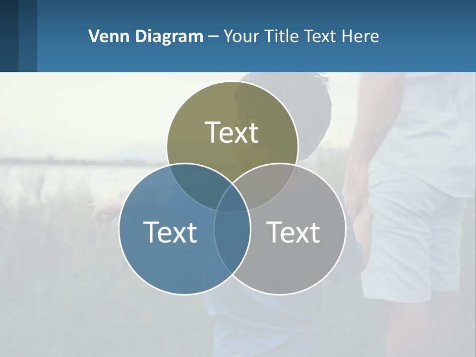 A Young Boy Holding The Hand Of An Adult PowerPoint Template