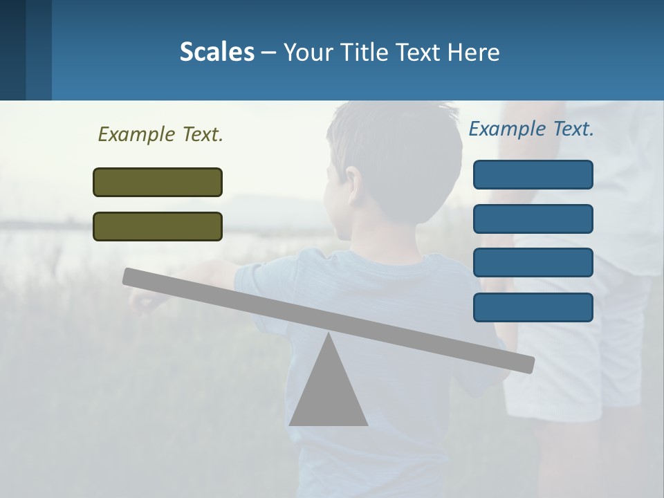 A Young Boy Holding The Hand Of An Adult PowerPoint Template