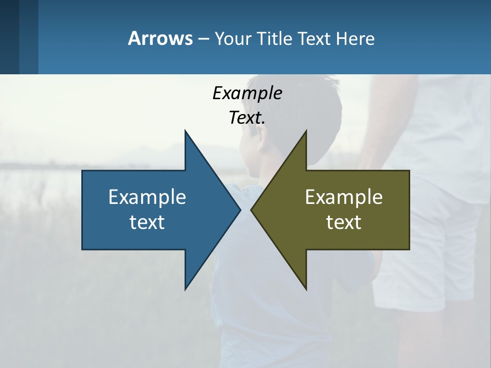 A Young Boy Holding The Hand Of An Adult PowerPoint Template