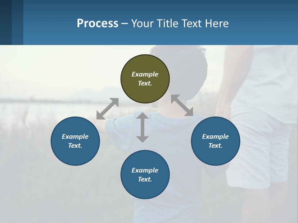 A Young Boy Holding The Hand Of An Adult PowerPoint Template