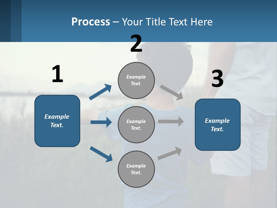 A Young Boy Holding The Hand Of An Adult PowerPoint Template