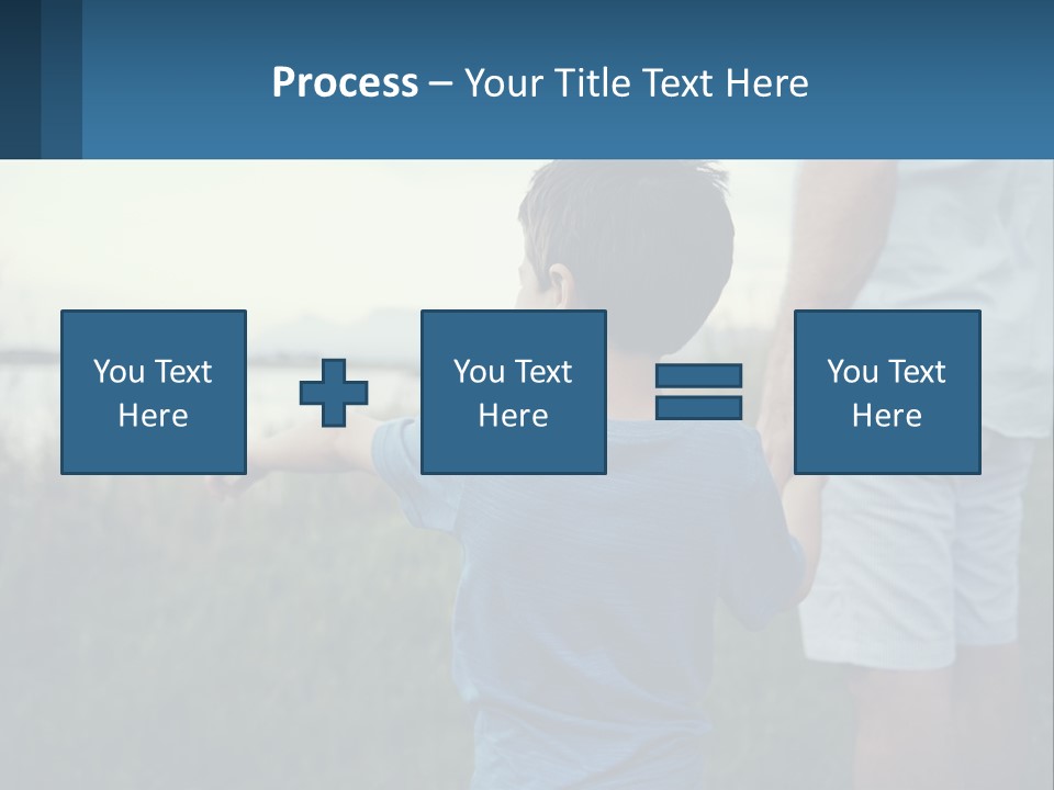 A Young Boy Holding The Hand Of An Adult PowerPoint Template