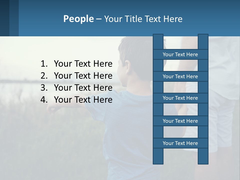 A Young Boy Holding The Hand Of An Adult PowerPoint Template