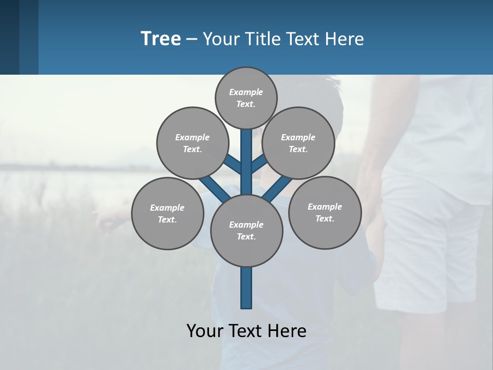 A Young Boy Holding The Hand Of An Adult PowerPoint Template