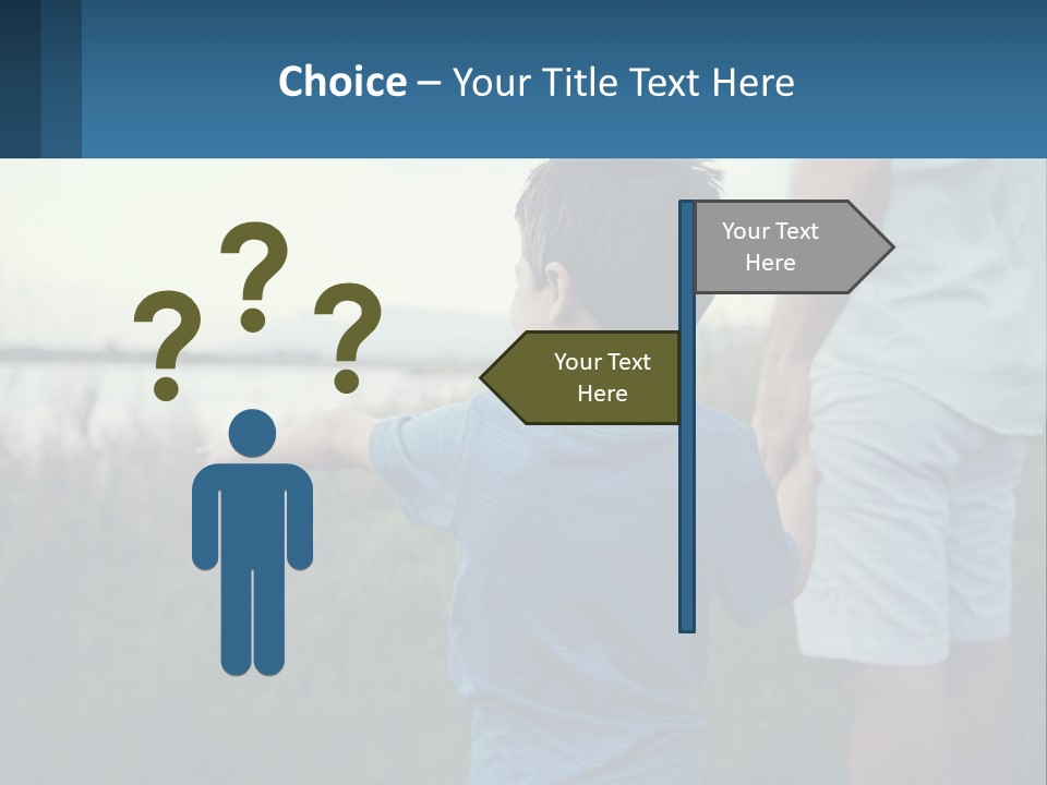 A Young Boy Holding The Hand Of An Adult PowerPoint Template