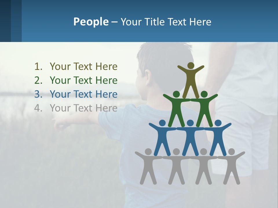 A Young Boy Holding The Hand Of An Adult PowerPoint Template