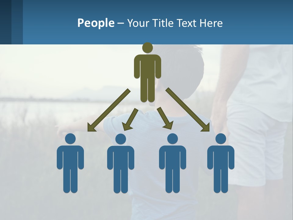 A Young Boy Holding The Hand Of An Adult PowerPoint Template