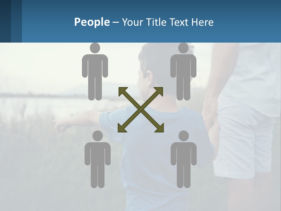 A Young Boy Holding The Hand Of An Adult PowerPoint Template