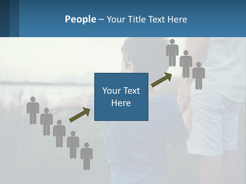 A Young Boy Holding The Hand Of An Adult PowerPoint Template