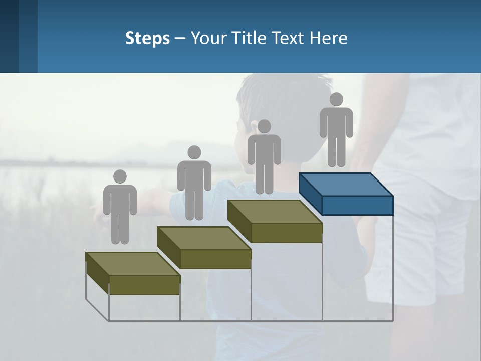 A Young Boy Holding The Hand Of An Adult PowerPoint Template