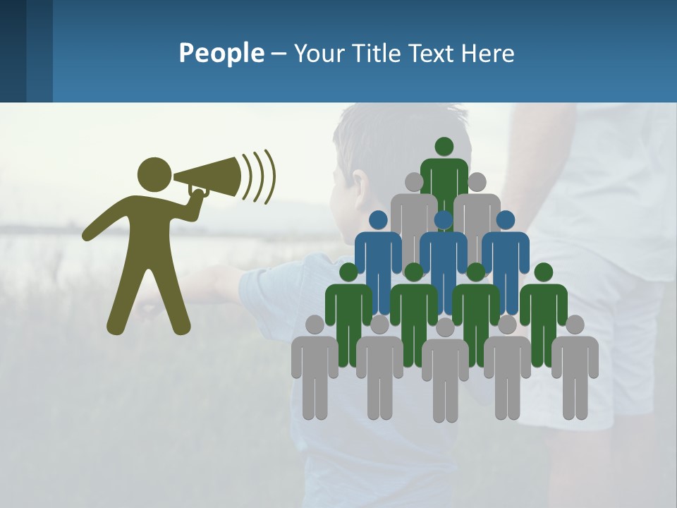 A Young Boy Holding The Hand Of An Adult PowerPoint Template