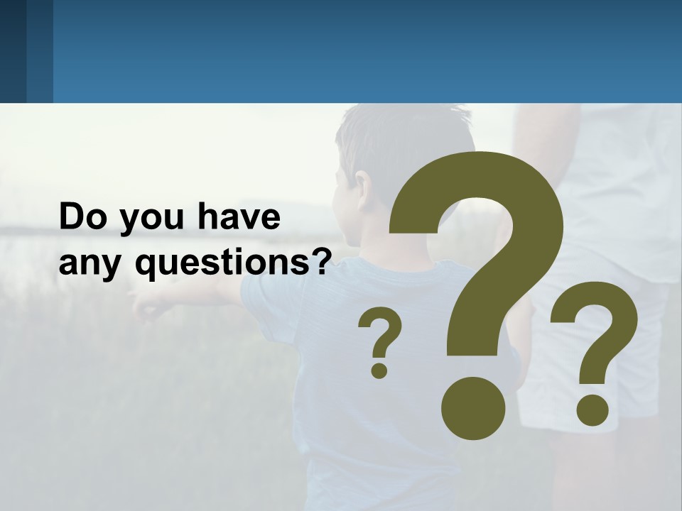 A Young Boy Holding The Hand Of An Adult PowerPoint Template