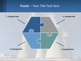 A Power Plant With Smoke Coming Out Of It PowerPoint Template