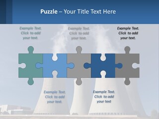 A Power Plant With Smoke Coming Out Of It PowerPoint Template
