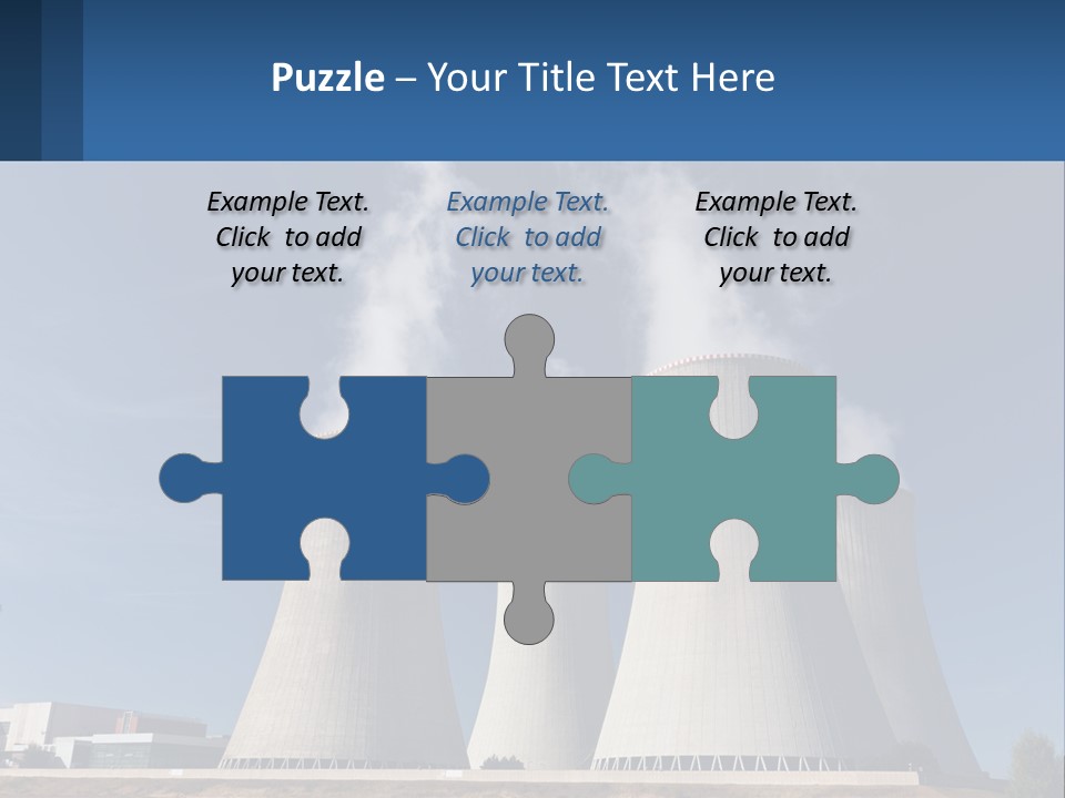 A Power Plant With Smoke Coming Out Of It PowerPoint Template
