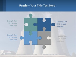 A Power Plant With Smoke Coming Out Of It PowerPoint Template