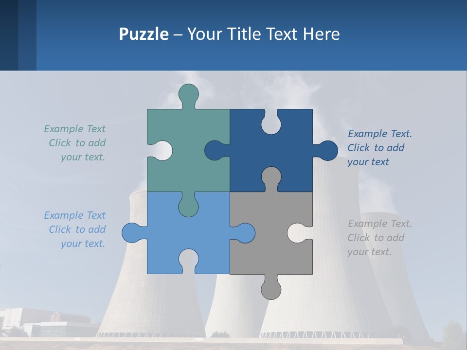 A Power Plant With Smoke Coming Out Of It PowerPoint Template