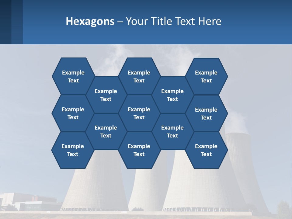 A Power Plant With Smoke Coming Out Of It PowerPoint Template