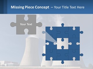 A Power Plant With Smoke Coming Out Of It PowerPoint Template