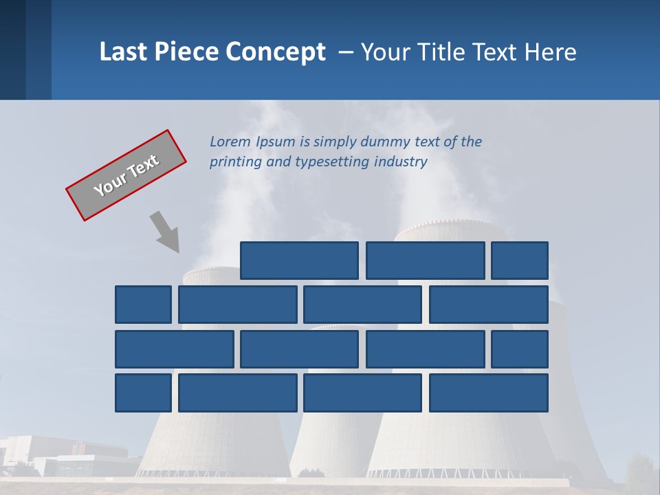 A Power Plant With Smoke Coming Out Of It PowerPoint Template