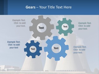 A Power Plant With Smoke Coming Out Of It PowerPoint Template