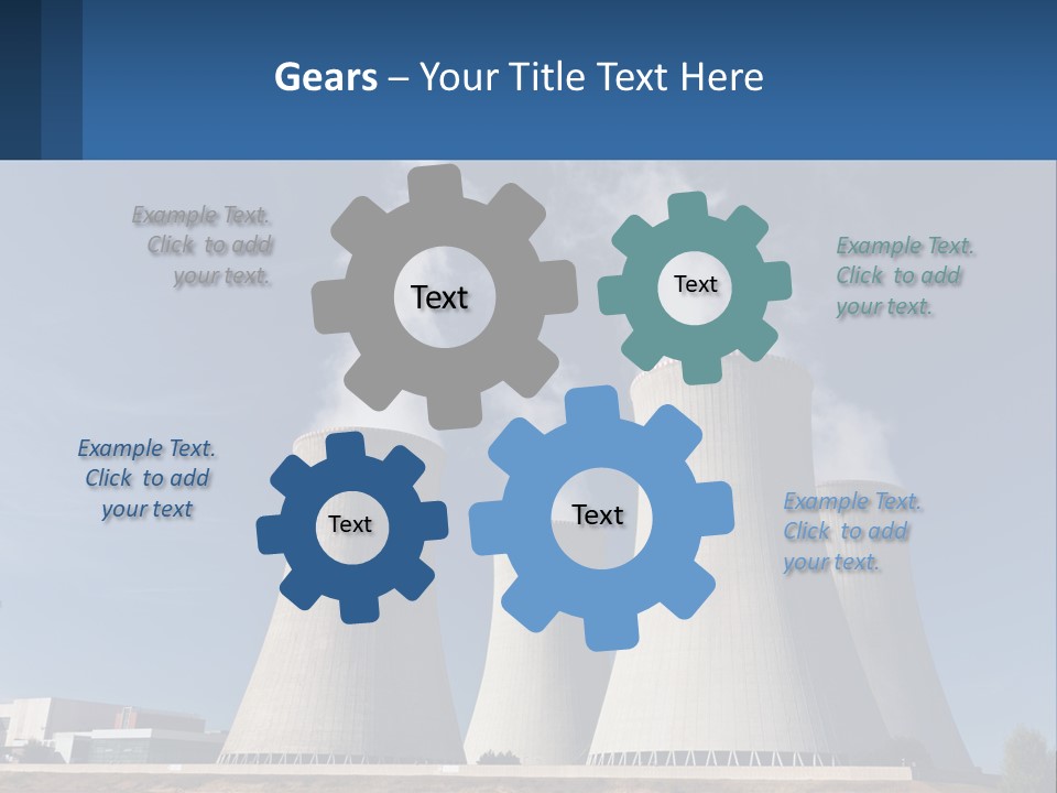 A Power Plant With Smoke Coming Out Of It PowerPoint Template