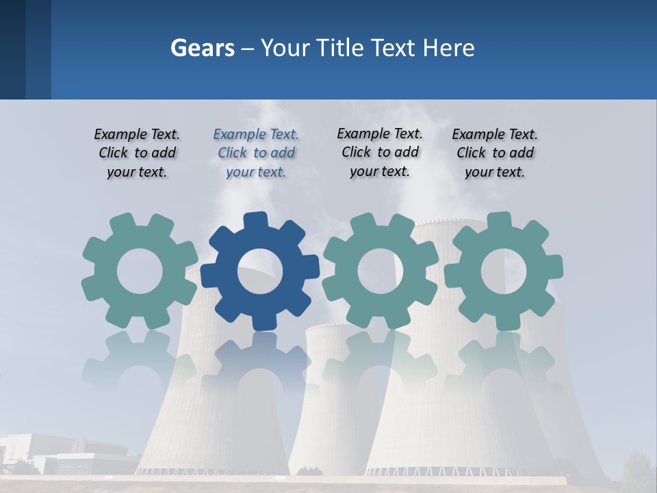 A Power Plant With Smoke Coming Out Of It PowerPoint Template