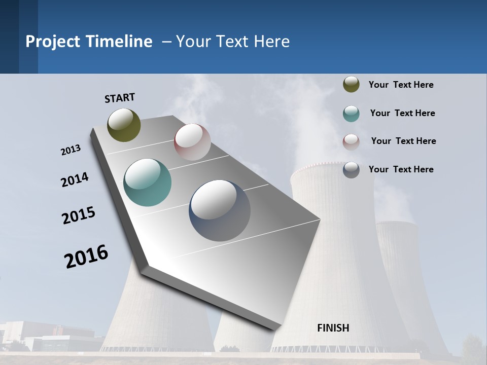 A Power Plant With Smoke Coming Out Of It PowerPoint Template