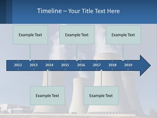 A Power Plant With Smoke Coming Out Of It PowerPoint Template