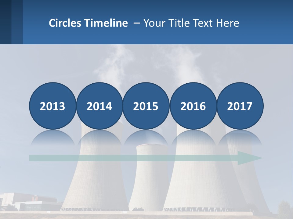 A Power Plant With Smoke Coming Out Of It PowerPoint Template