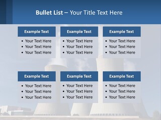 A Power Plant With Smoke Coming Out Of It PowerPoint Template