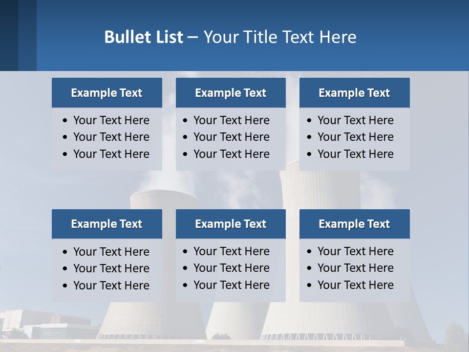 A Power Plant With Smoke Coming Out Of It PowerPoint Template
