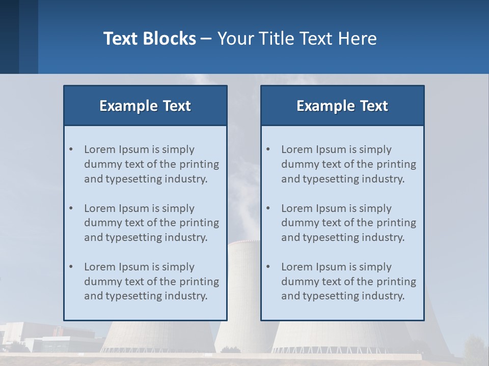 A Power Plant With Smoke Coming Out Of It PowerPoint Template