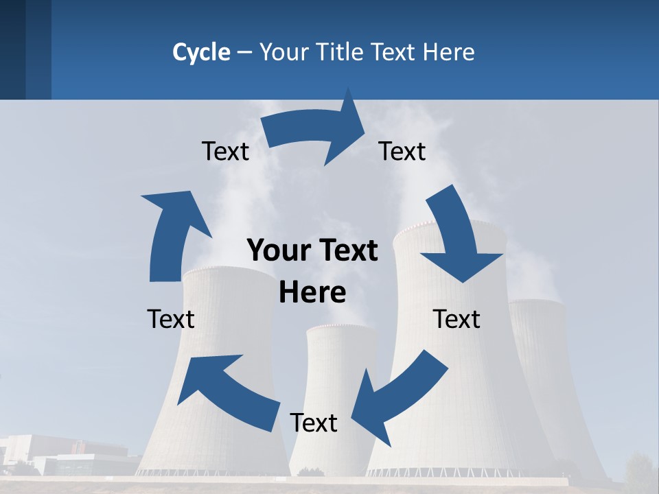A Power Plant With Smoke Coming Out Of It PowerPoint Template