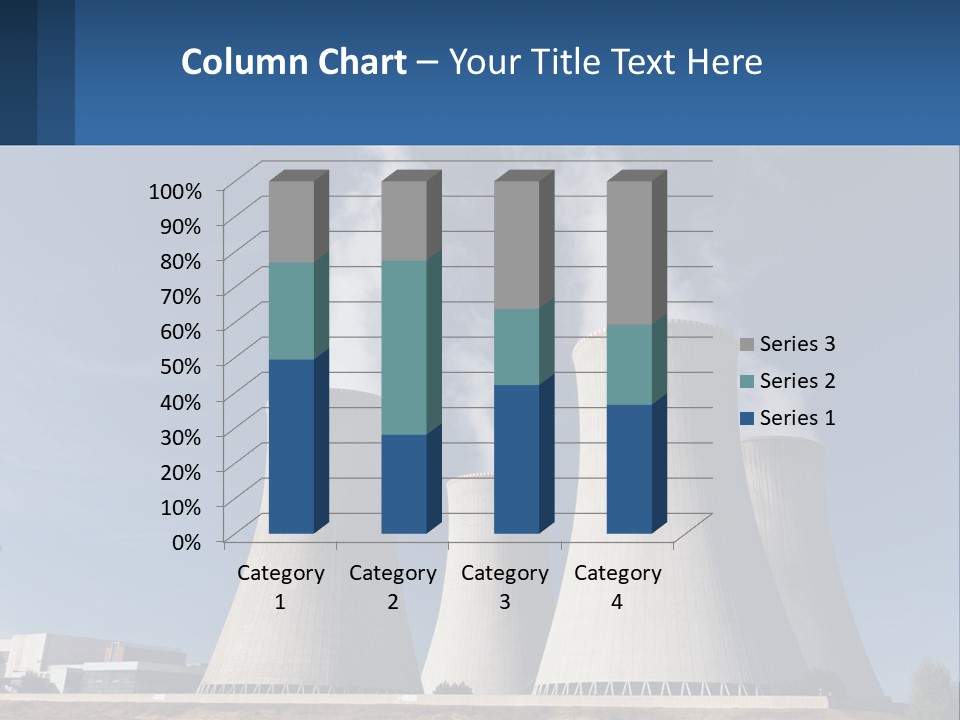 A Power Plant With Smoke Coming Out Of It PowerPoint Template