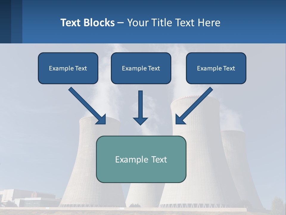 A Power Plant With Smoke Coming Out Of It PowerPoint Template