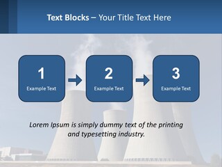 A Power Plant With Smoke Coming Out Of It PowerPoint Template