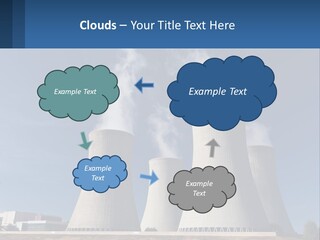 A Power Plant With Smoke Coming Out Of It PowerPoint Template