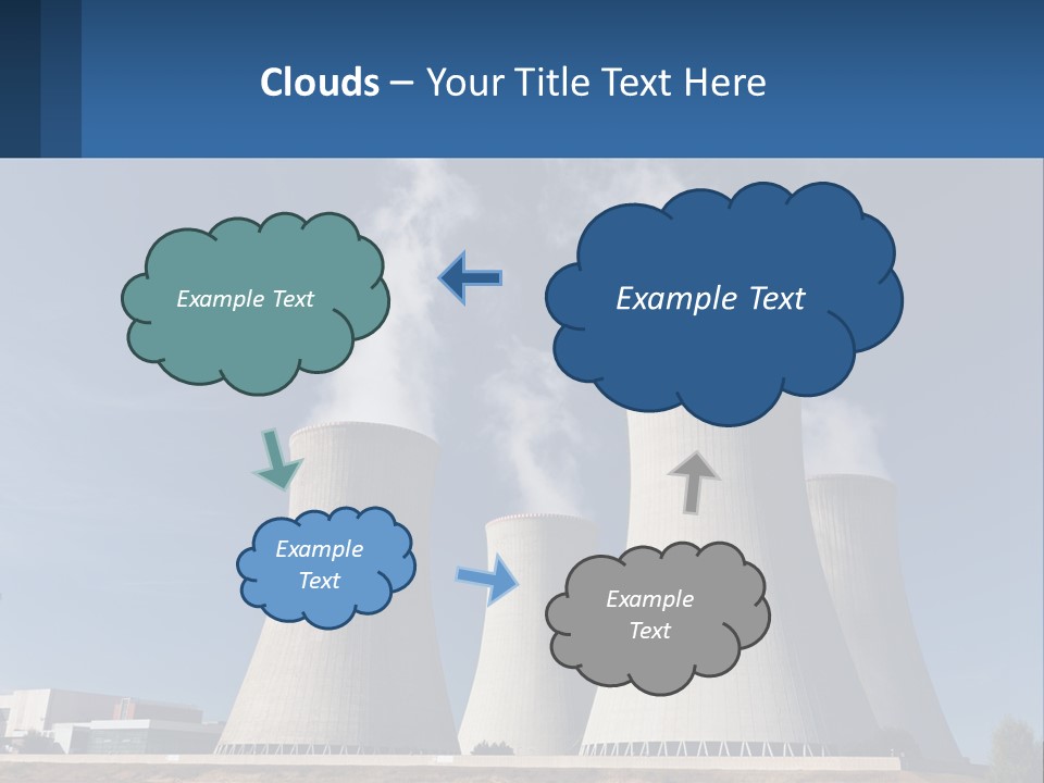 A Power Plant With Smoke Coming Out Of It PowerPoint Template