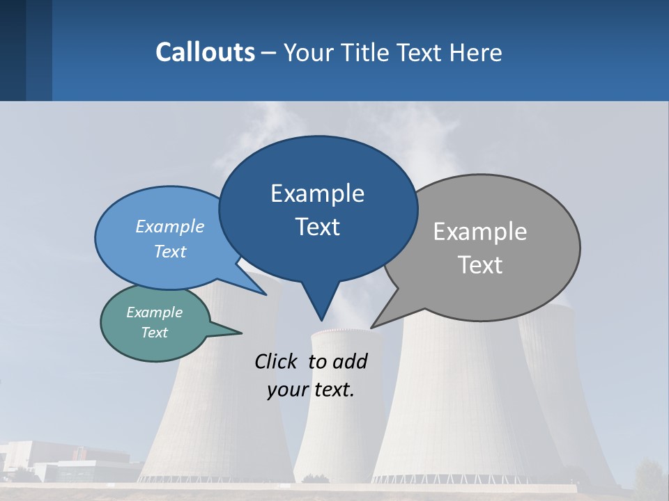 A Power Plant With Smoke Coming Out Of It PowerPoint Template