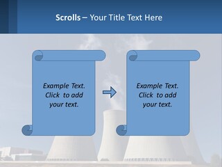 A Power Plant With Smoke Coming Out Of It PowerPoint Template